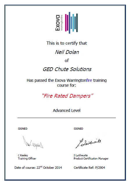 exova - chute certification